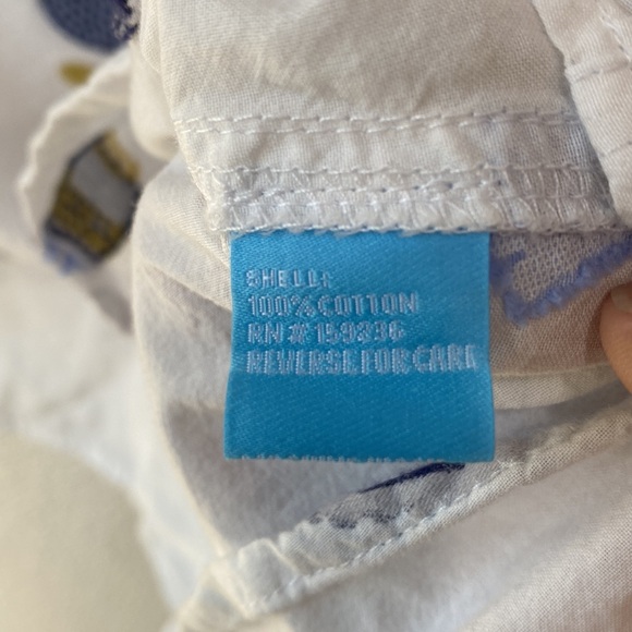 J. McLaughlin Button Down Long Sleeve Floral Print 100% Cotton Shirt Sz L - Picture 7 of 9